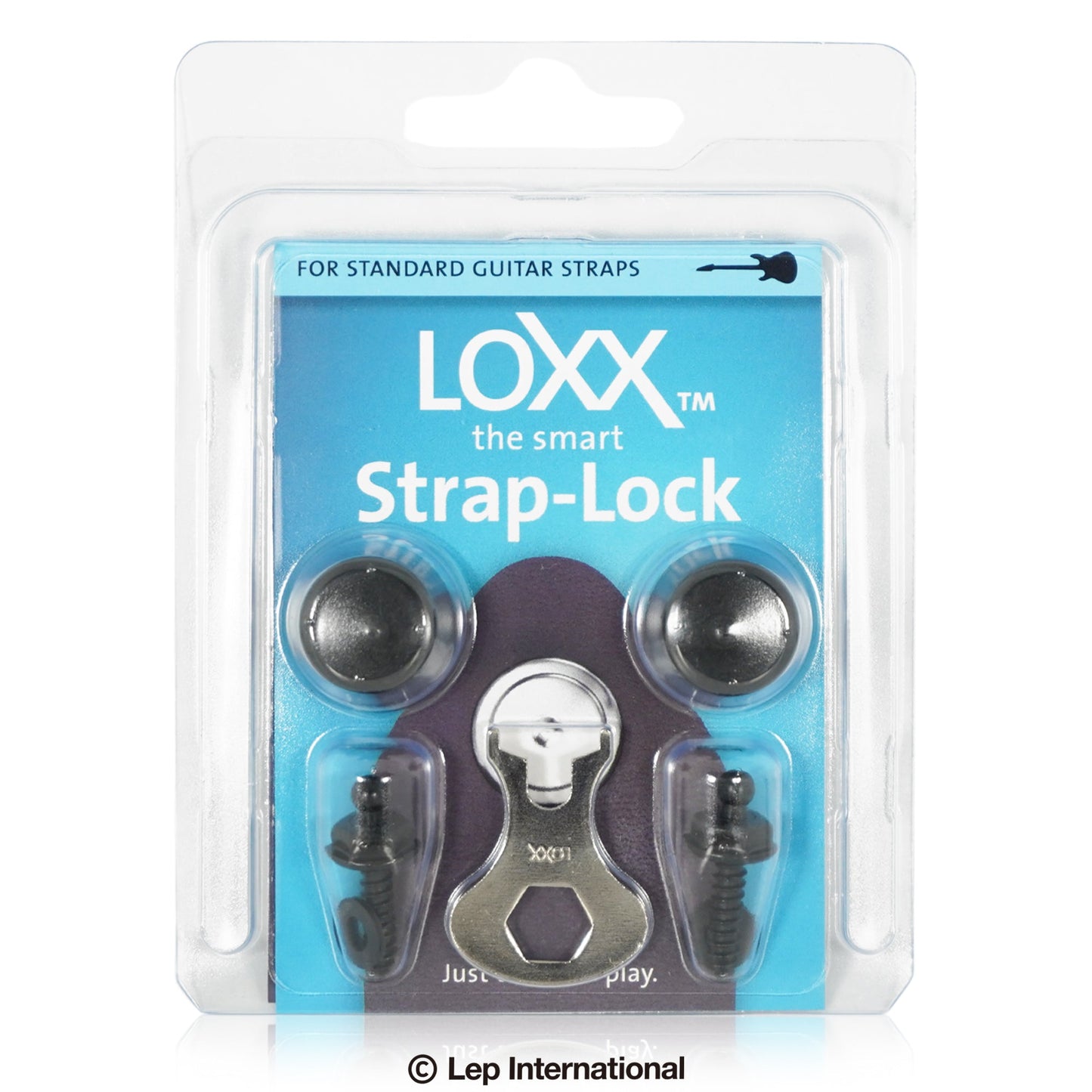 LOXX 13605 Strap Lock System for Electric Guitar/Bass (Nickel)